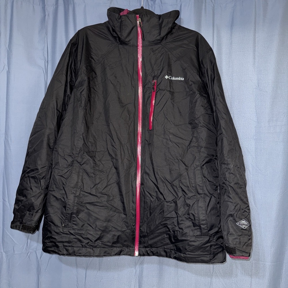 Columbia Interchange 3-in-1 Jacket Coat Black Purple Women's Size 2X
